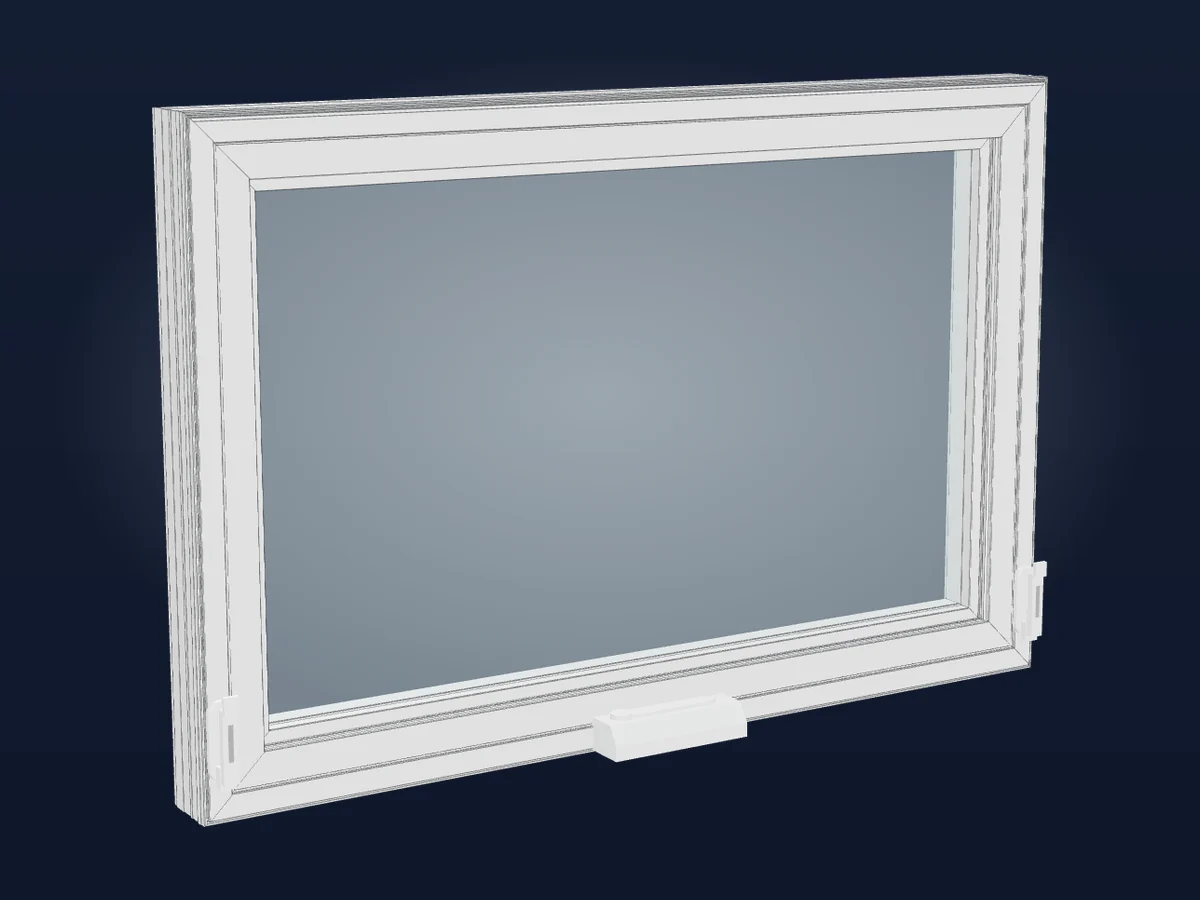 Awning window — 3-D model of the Vytex window A1 installs (illustration)