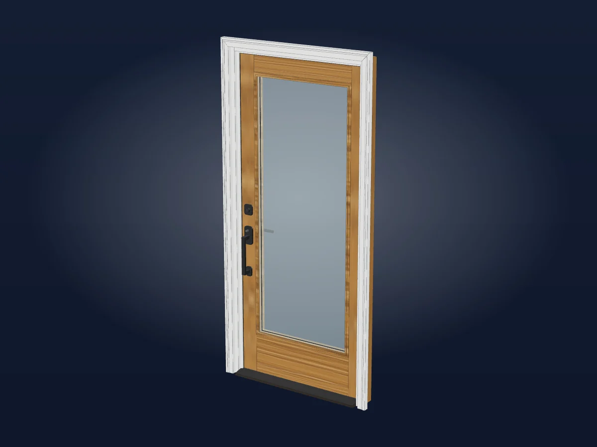 Entry Door, 3-D model of the unit A1 installs (illustration)