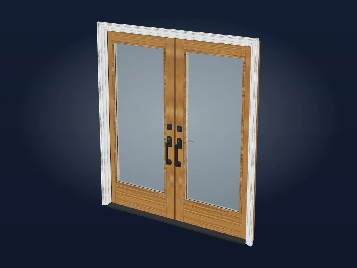 French Door, 3-D model of the unit A1 installs (illustration)