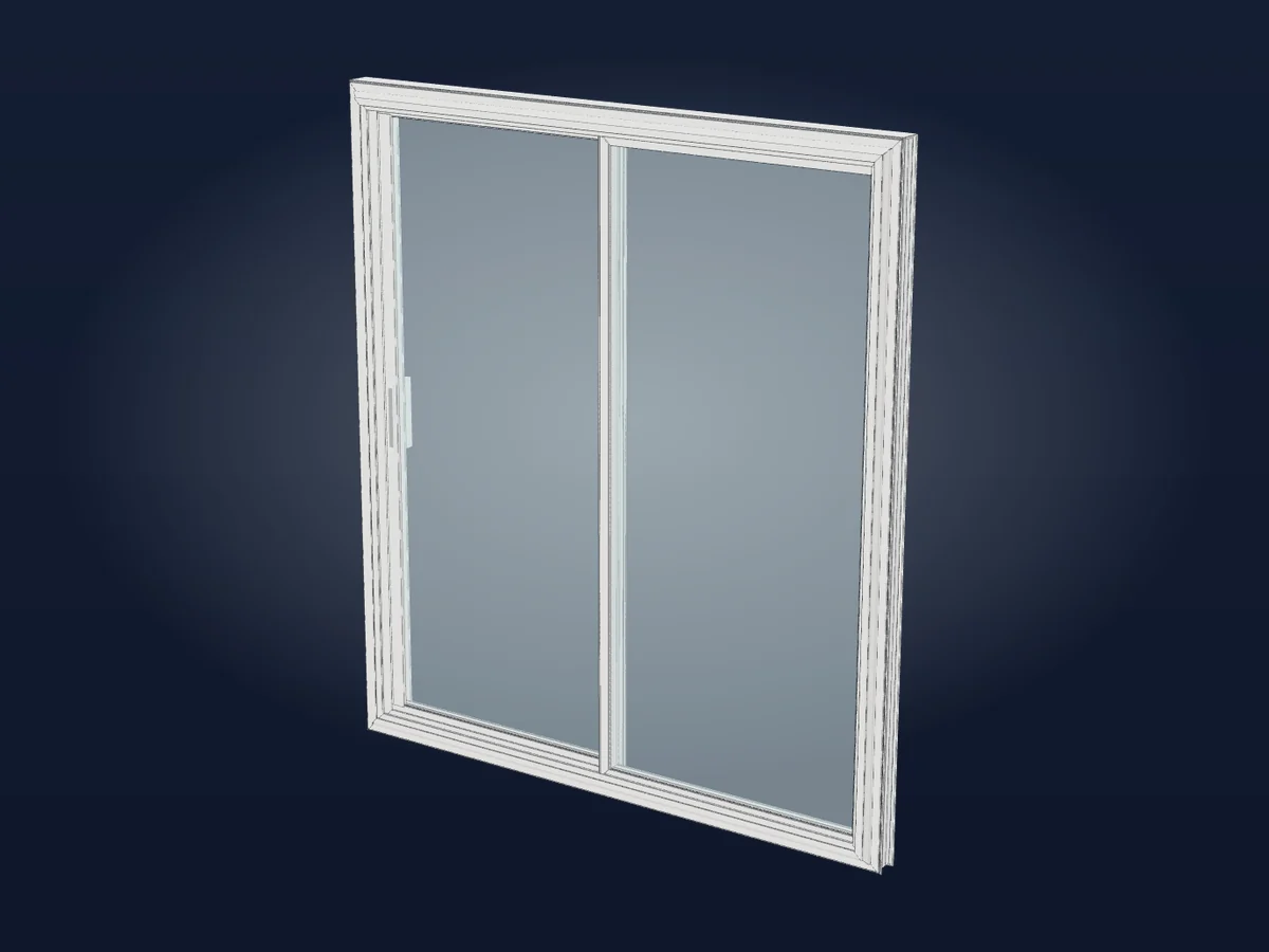Patio Door, 3-D model of the unit A1 installs (illustration)