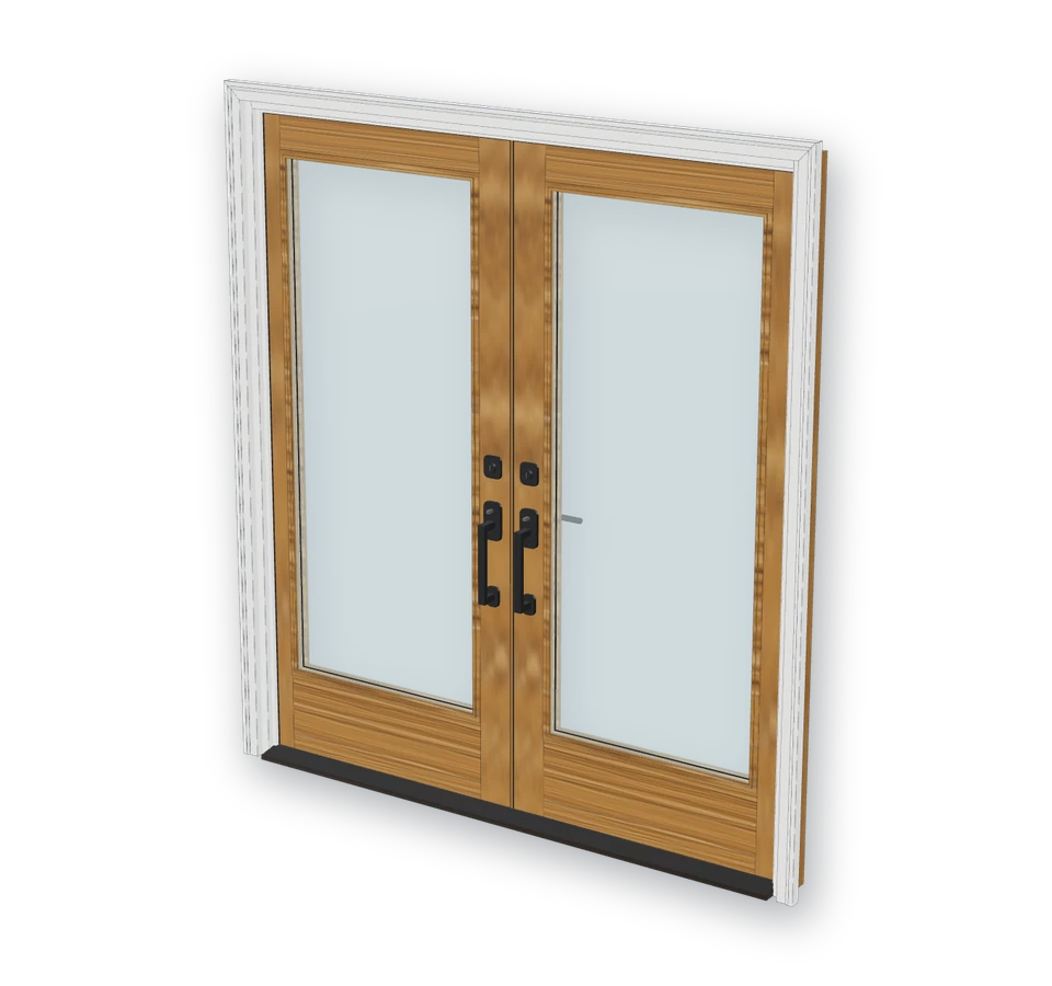French Doors — 3-D render of the Vytex model A1 installs in Greater Atlanta