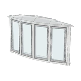 Bow window, 3-D render