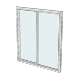 Patio door, 3-D render