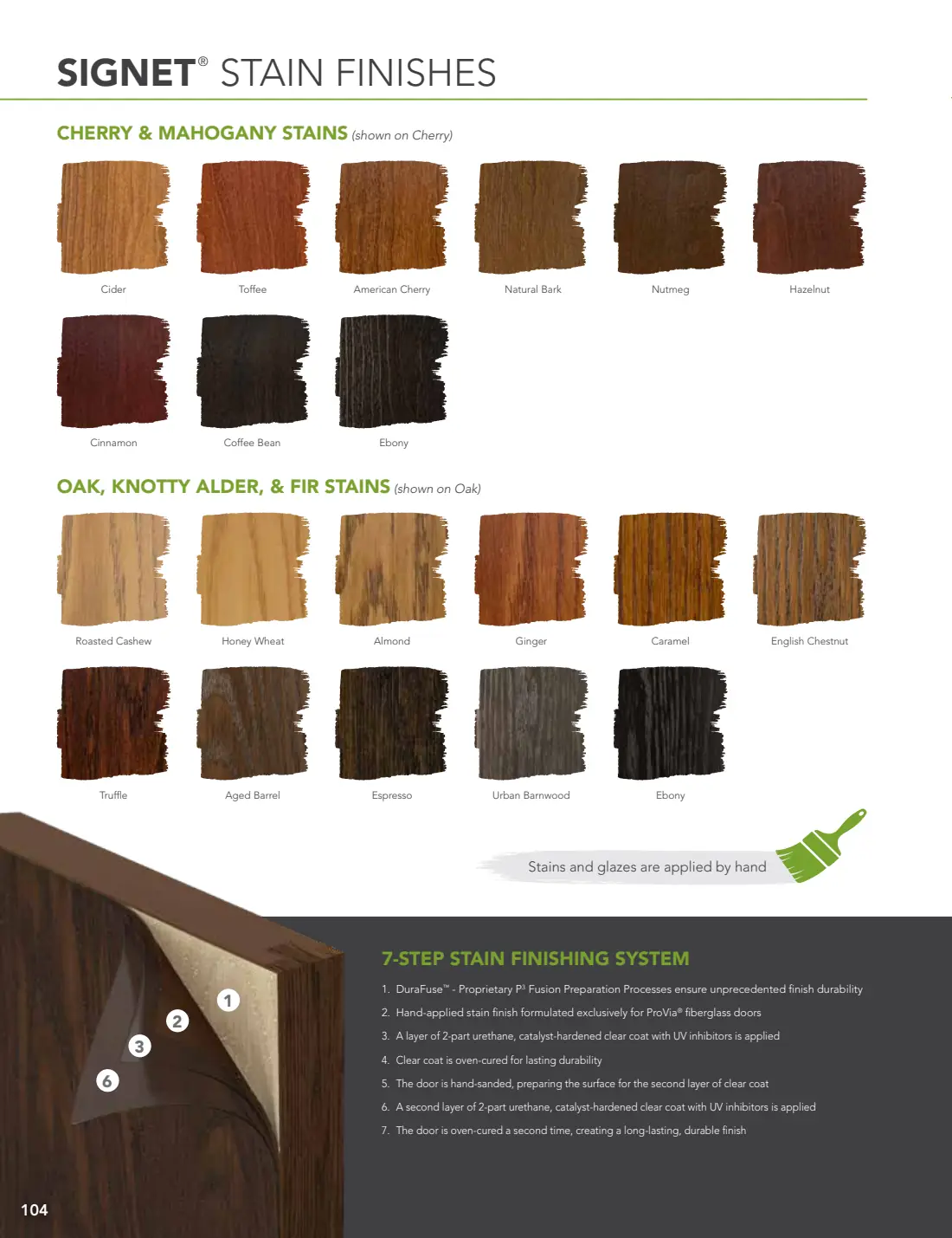Colors, Stains & Hardware brochure, page 1