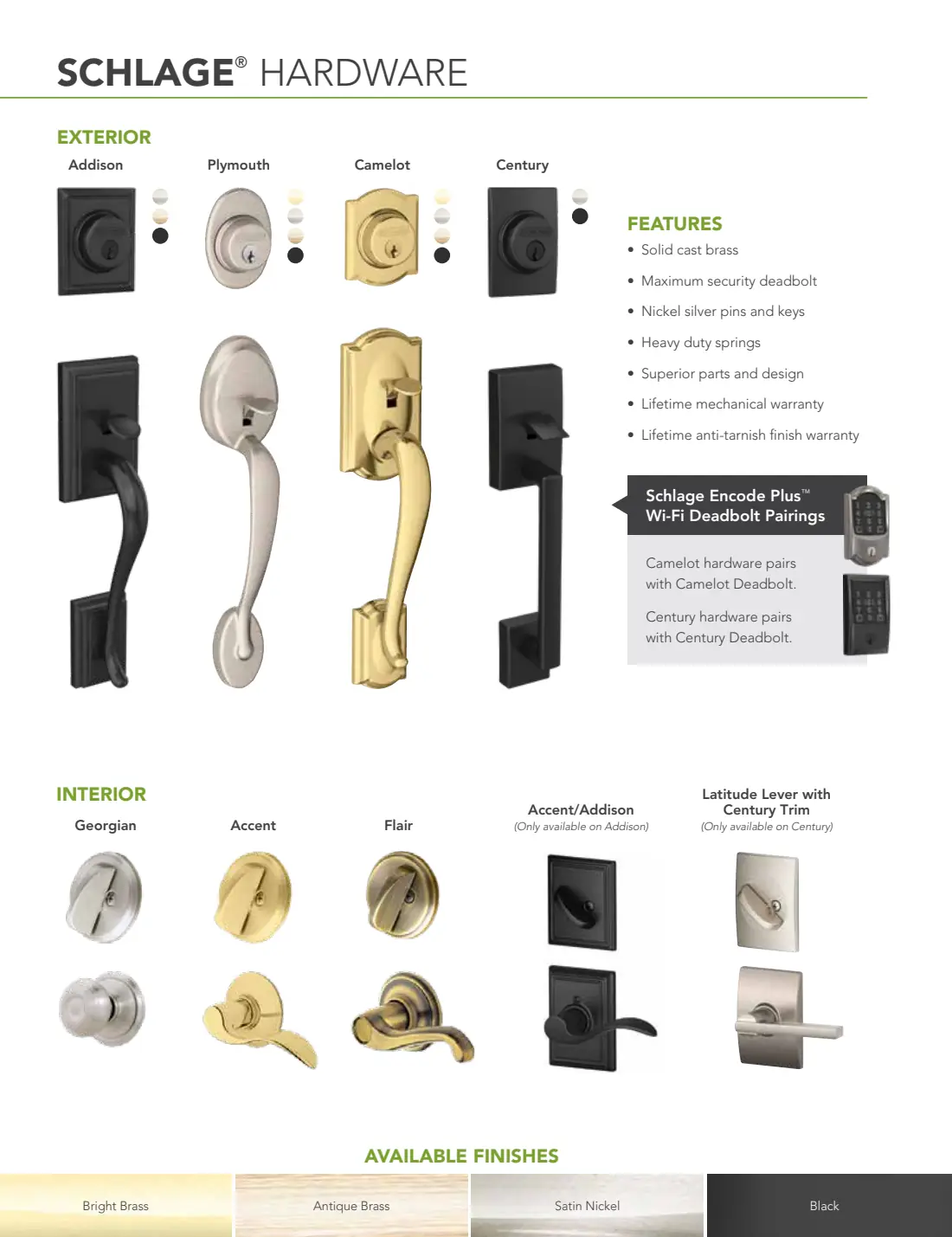 Colors, Stains & Hardware brochure, page 22